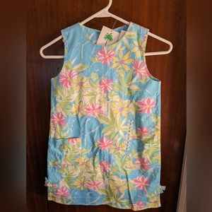 Vintage Lilly Pulitzer Girls Dress with Elephants and Flowers Size 7 NWT
